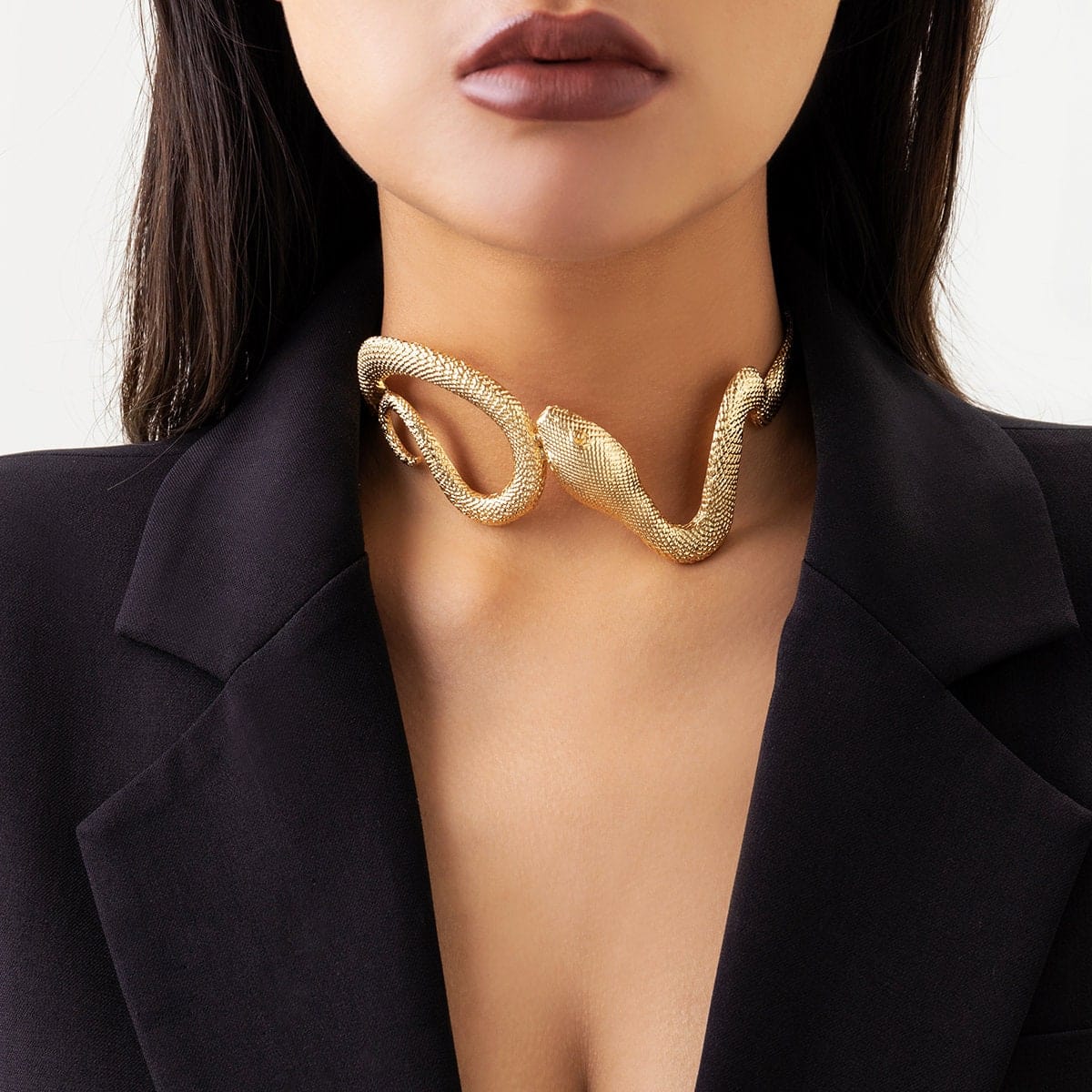 Boho Chunky Snake Collar Choker - ArtGalleryZen