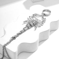 Thumbnail for Boho CZ Inlaid Scorpion Finger Ring Chain Bracelet - ArtGalleryZen