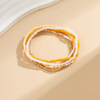 Thumbnail for Boho Dainty Layered Crystal Seed Beaded Anklet Set - ArtGalleryZen