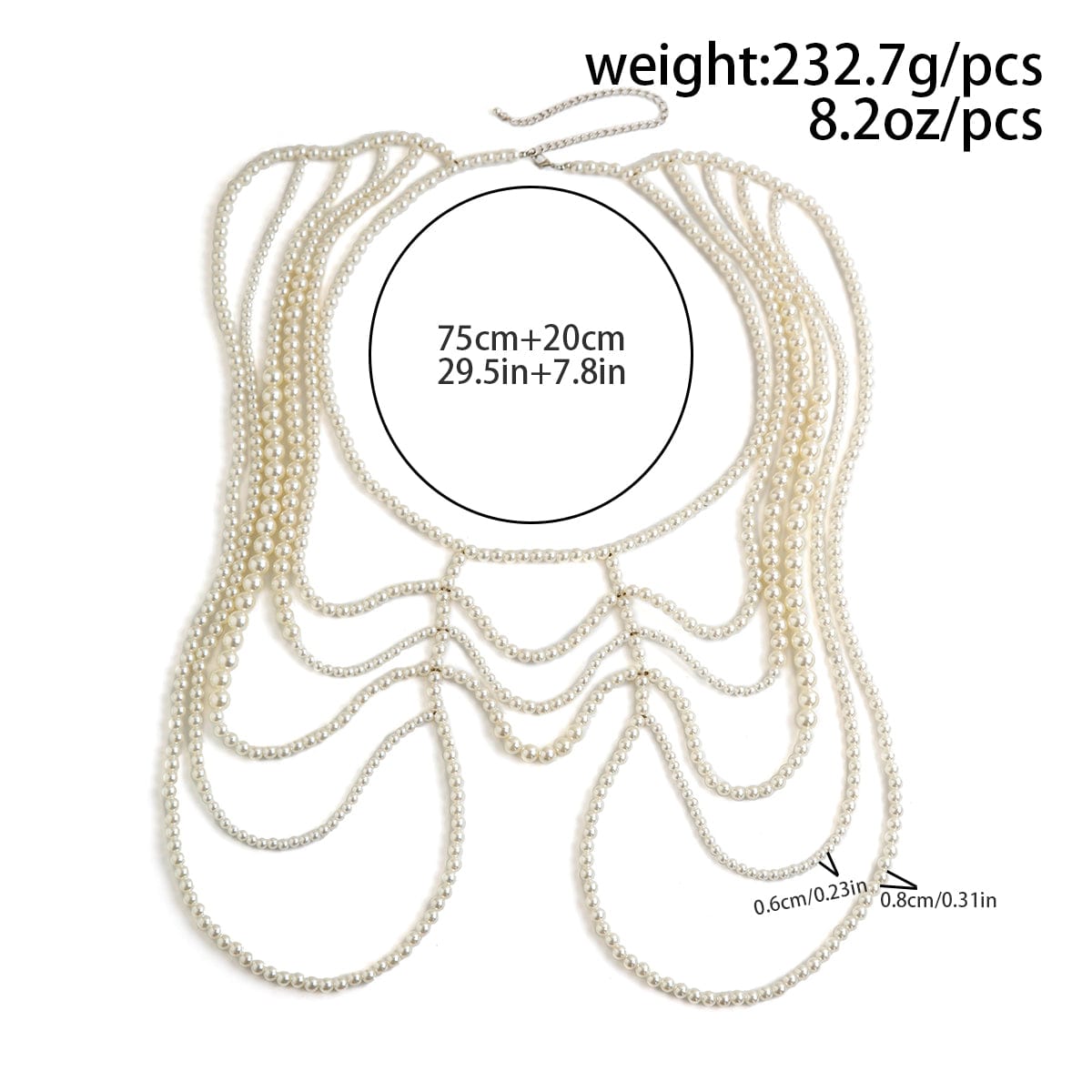 Boho Dainty Layered Gold Silver Tone Pearl Waist Chain Body Chain - ArtGalleryZen