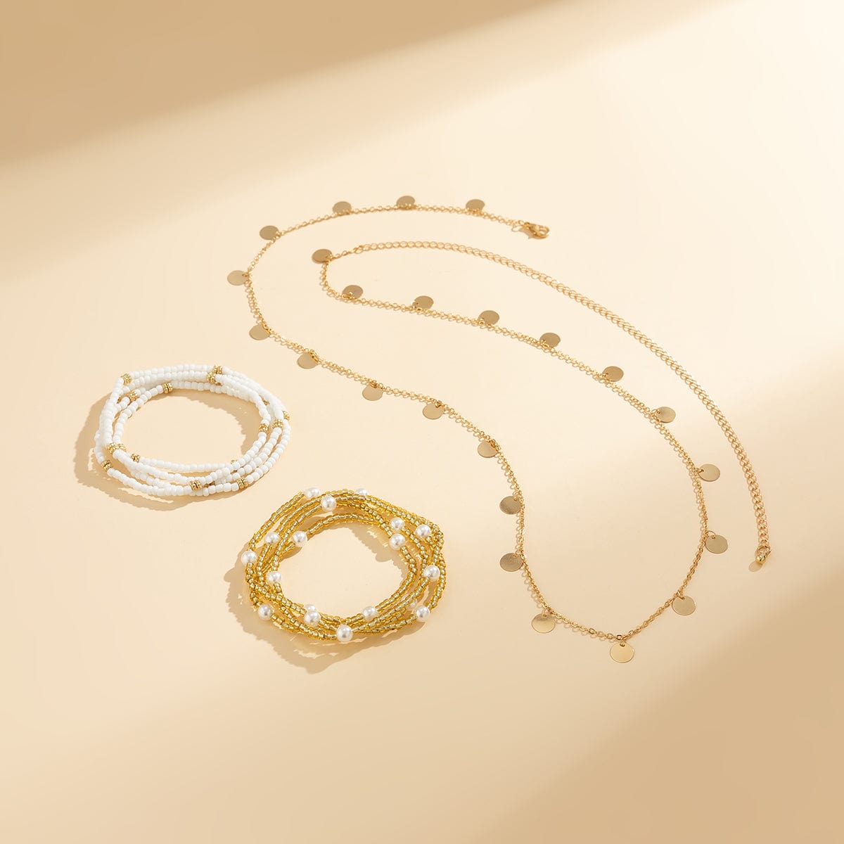 Boho Dainty Layered Sequin Tassel Beaded Belly Chain Set - ArtGalleryZen