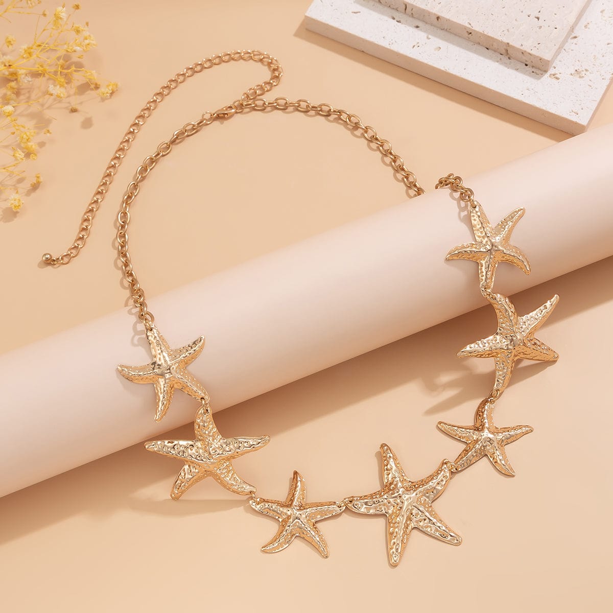 Boho Gold Silver Plated Starfish Waist Chain - ArtGalleryZen