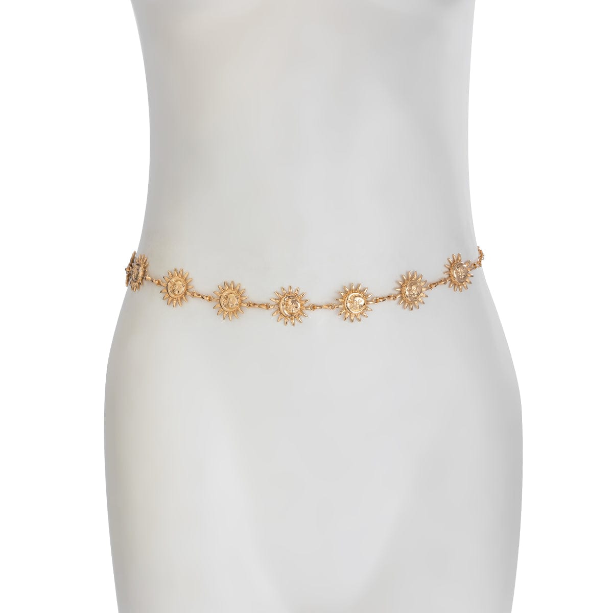Boho Gold Silver Plated Sun Moon Waist Chain - ArtGalleryZen