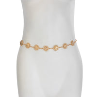 Thumbnail for Boho Gold Silver Plated Sun Moon Waist Chain - ArtGalleryZen