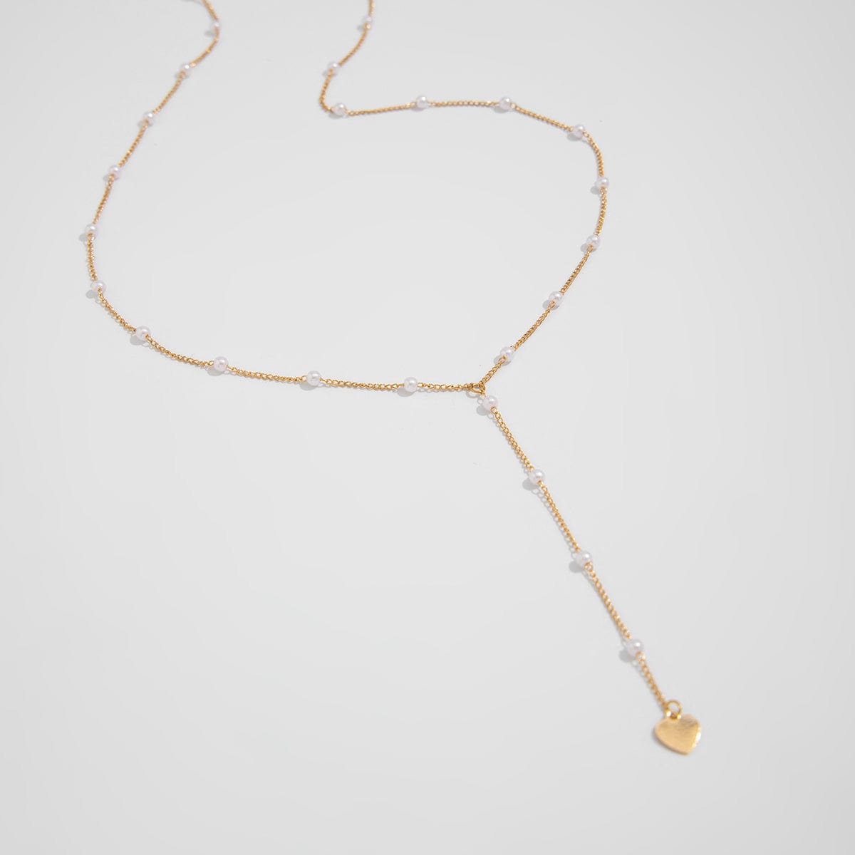 Boho Heart Charm Pearl Waist Chain - ArtGalleryZen