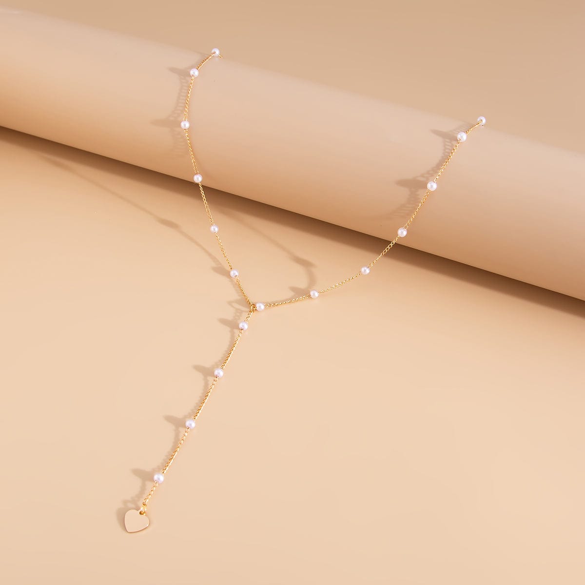 Boho Heart Charm Pearl Waist Chain - ArtGalleryZen