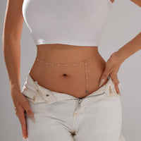 Thumbnail for Boho Heart Charm Pearl Waist Chain - ArtGalleryZen