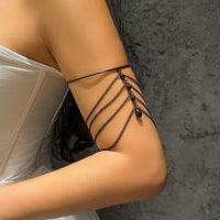 Thumbnail for Boho Layered Chain Tassel Crystal Arm Cuff - ArtGalleryZen