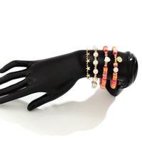 Thumbnail for Boho Layered Colorful Polymer Clay Star Pearl Chain Bracelet Set - ArtGalleryZen