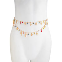 Thumbnail for Boho Layered Evil Eye Conch Turtle Starfish Tassel Belly Chain - ArtGalleryZen