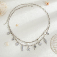 Thumbnail for Boho Layered Goldfish Coconut Tree Starfish Tassel Waist Chain - ArtGalleryZen