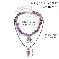 Thumbnail for Boho Layered Healing Crystal Sun Pendant Turquoise Stone Choker Necklace Set - ArtGalleryZen