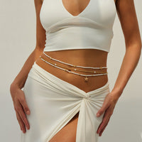 Thumbnail for Boho Layered Starfish Pendant Seed Beaded Waist Chain Set - ArtGalleryZen