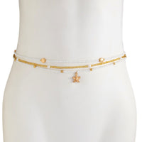 Thumbnail for Boho Layered Starfish Pendant Seed Beaded Waist Chain Set - ArtGalleryZen