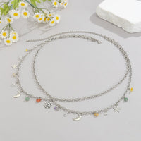 Thumbnail for Boho Layered Sun Moon Star Crystal Stone Tassel Waist Chain - ArtGalleryZen