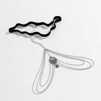 Thumbnail for Boho Layered Turquoise Relief Pattern Charm Elastic Thigh Leg Chain - ArtGalleryZen