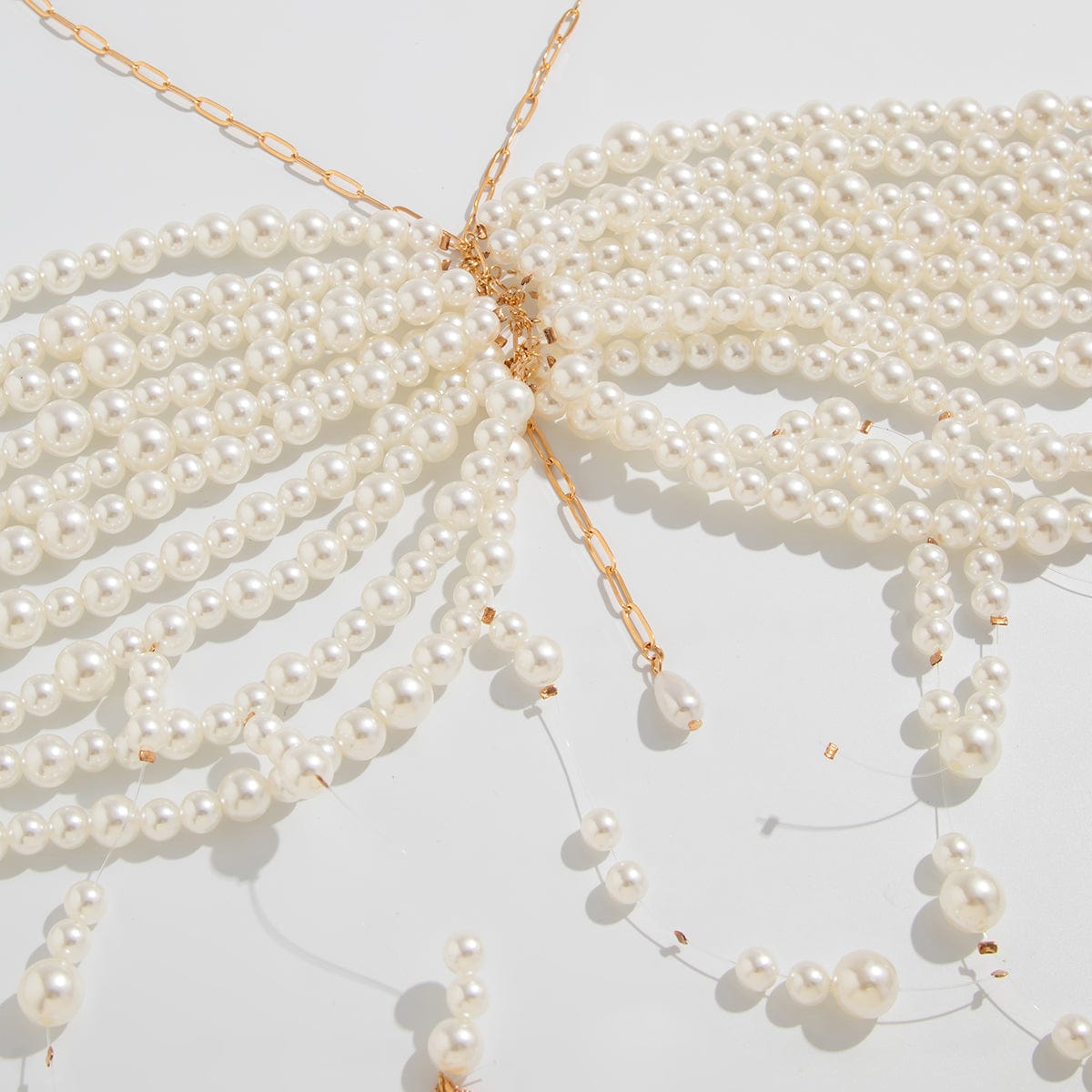 Boho Metallic Feather Tassel Pearl Beaded Lingerie Halter Top Backless Bra - ArtGalleryZen