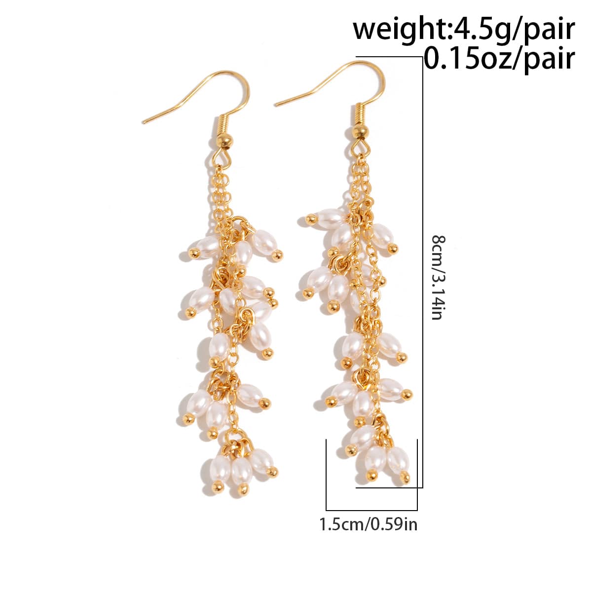 Boho Newly Dangling Pearl Tassel Earrings - ArtGalleryZen