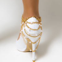 Thumbnail for Boho Pearl Chain Tassel Anklet - ArtGalleryZen