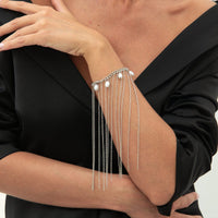 Thumbnail for Boho Pearl Long Chain Tassel Bracelet - ArtGalleryZen