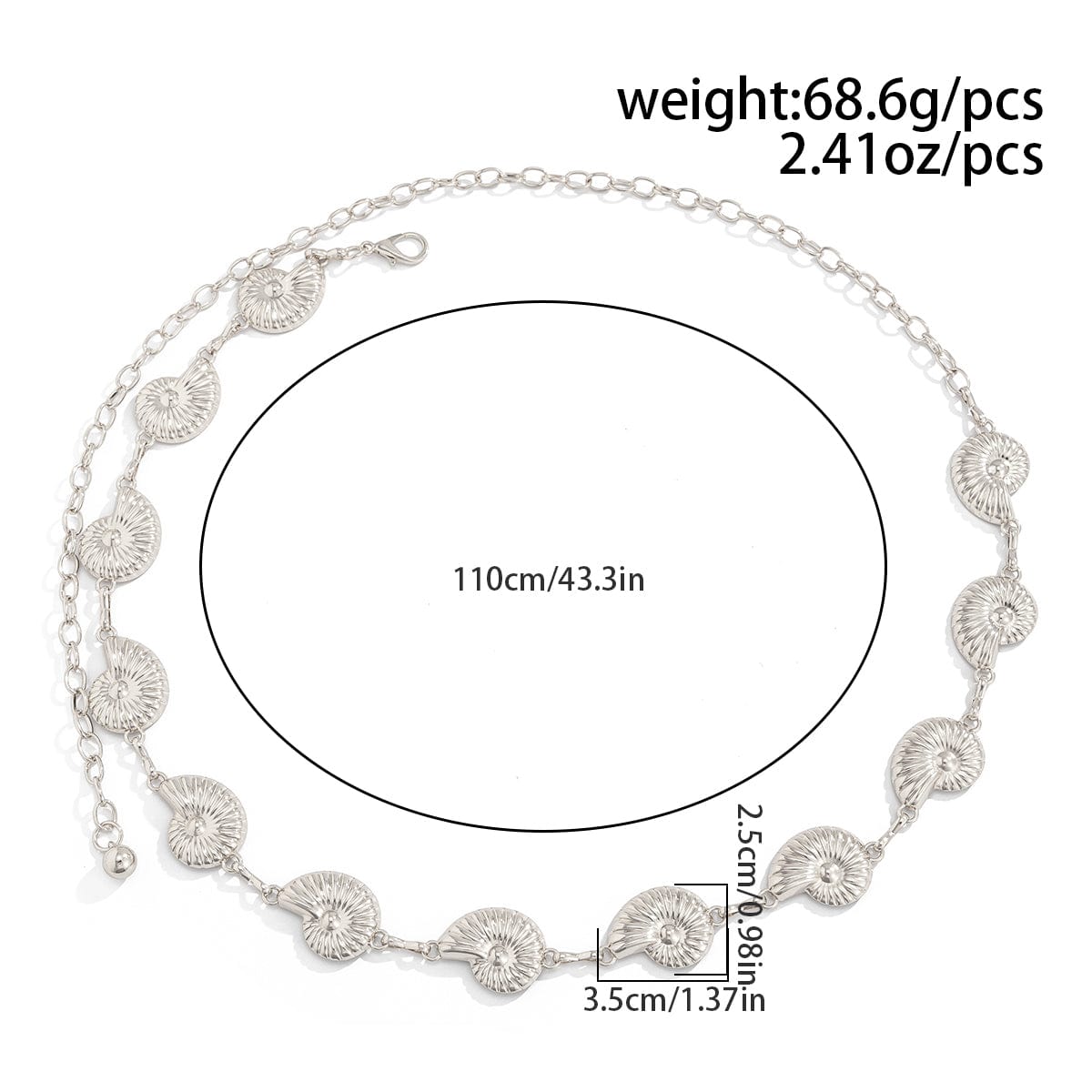 Silver Body Chain Octwine Boho Snake Waist Chain - Silver Alloy Body  Jewelry For Women, 26.7 Inches Boho Body Jewelry