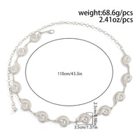 Thumbnail for Boho Silver Tone Chunky Conch Waist Chain - ArtGalleryZen