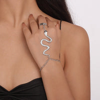 Thumbnail for Boho Snake Finger Ring Chain Bracelet - ArtGalleryZen