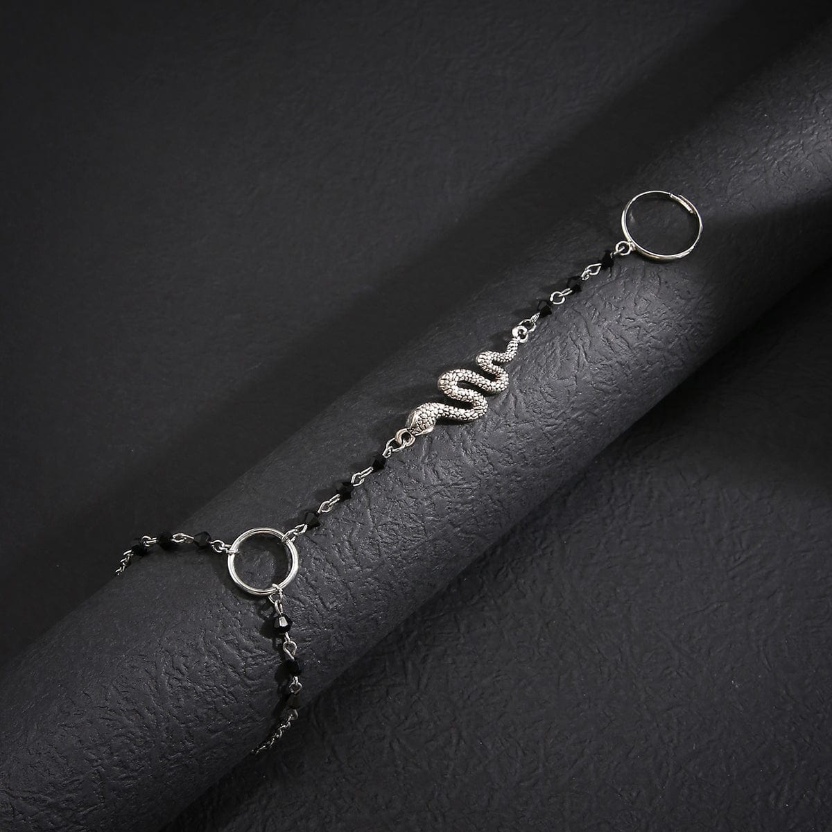 Boho Snake Finger Ring Chain Bracelet - ArtGalleryZen