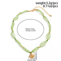 Thumbnail for Boho Starfish Conch Shell Pendant Yarn Choker Necklace - ArtGalleryZen