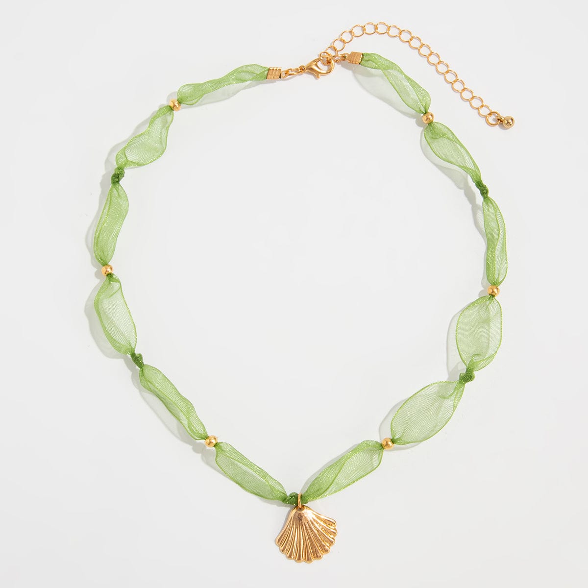 Boho Starfish Conch Shell Pendant Yarn Choker Necklace - ArtGalleryZen