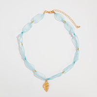 Thumbnail for Boho Starfish Conch Shell Pendant Yarn Choker Necklace - ArtGalleryZen