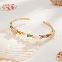 Thumbnail for Boho Starfish Conch Turtle Crystal Arm Cuff - ArtGalleryZen