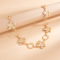 Thumbnail for Boho Textured Flower Hoop Waist Chain - ArtGalleryZen
