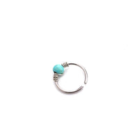 Thumbnail for Boho Turquoise Stainless Steel Earring Nose Piercing Nose Hoop - ArtGalleryZen