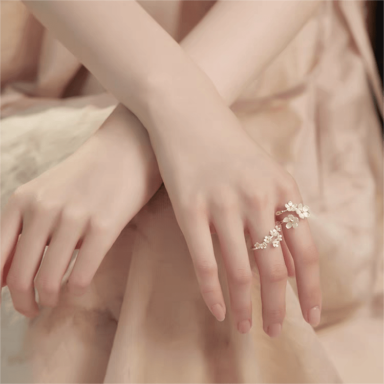 Chic 2 Pieces Floral Ring Set - ArtGalleryZen