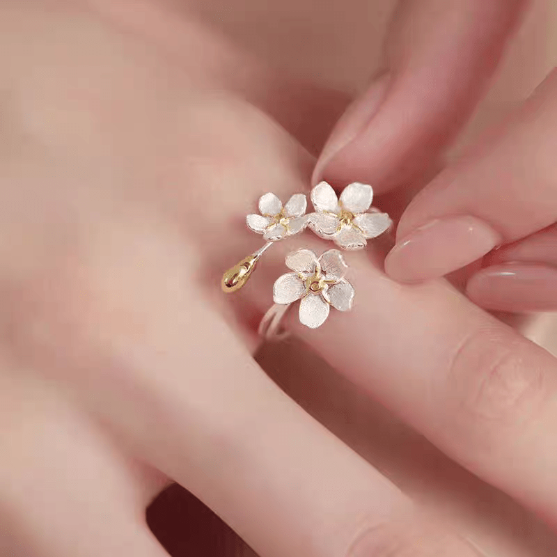 Chic 2 Pieces Floral Ring Set - ArtGalleryZen