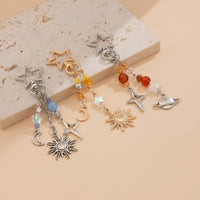 Thumbnail for Chic 3Pcs Star Sun Moon Celestial Crystal Keychain Set - ArtGalleryZen