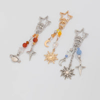 Thumbnail for Chic 3Pcs Star Sun Moon Celestial Crystal Keychain Set - ArtGalleryZen
