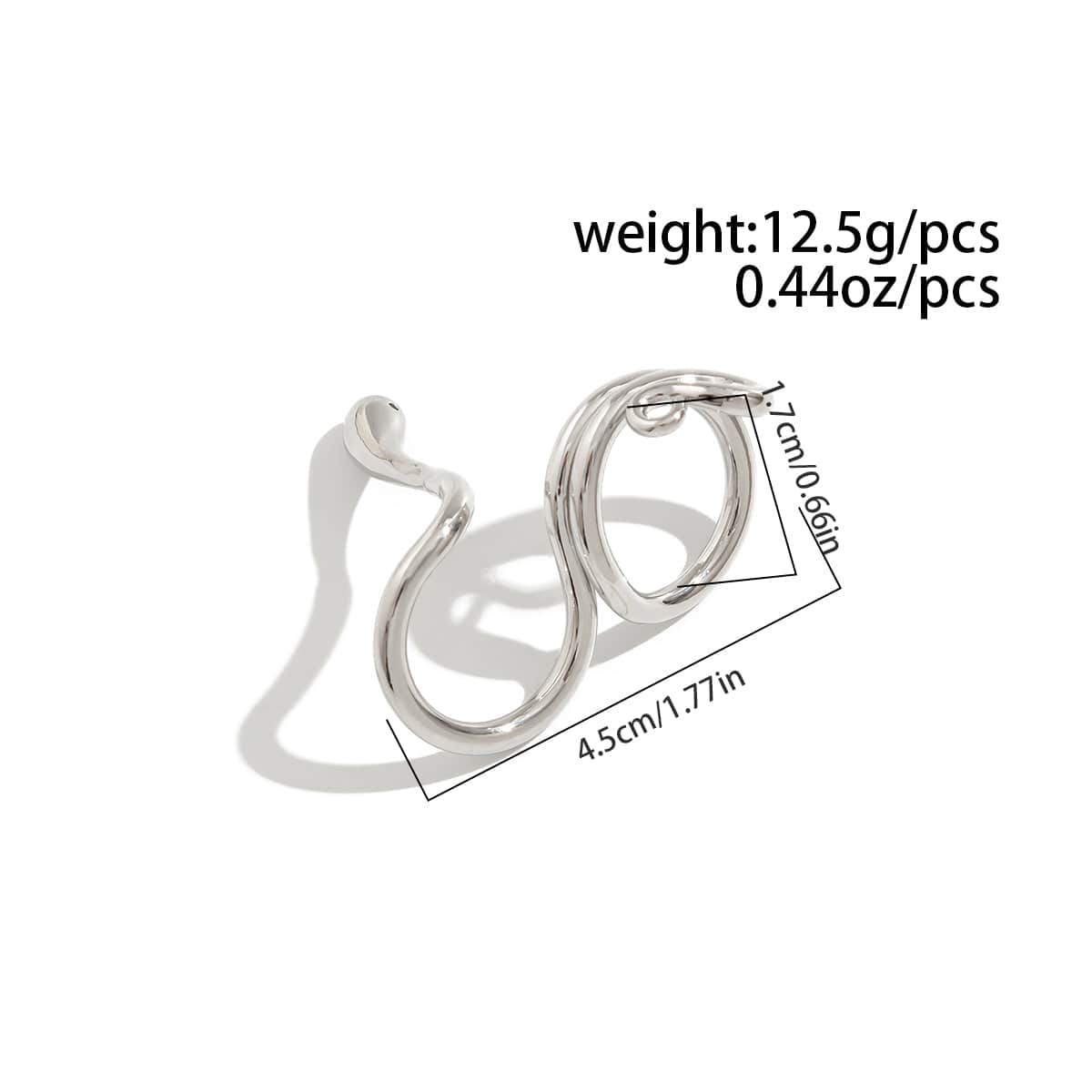 Chic Abstract Flow Waterdrop Double Finger Ring - ArtGalleryZen