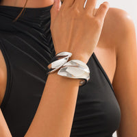 Thumbnail for Chic Abstract Leaf Wide Cuff Bangle Bracelet - ArtGalleryZen