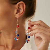 Thumbnail for Chic American Flag Element Heart Star Pendant Necklace Bracelet Earrings - ArtGalleryZen