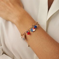 Thumbnail for Chic American Flag Element Heart Star Pendant Necklace Bracelet Earrings - ArtGalleryZen
