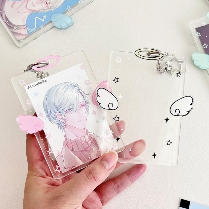 Chic Angel Kpop Keychain Acrylic Photocard Holder - ArtGalleryZen