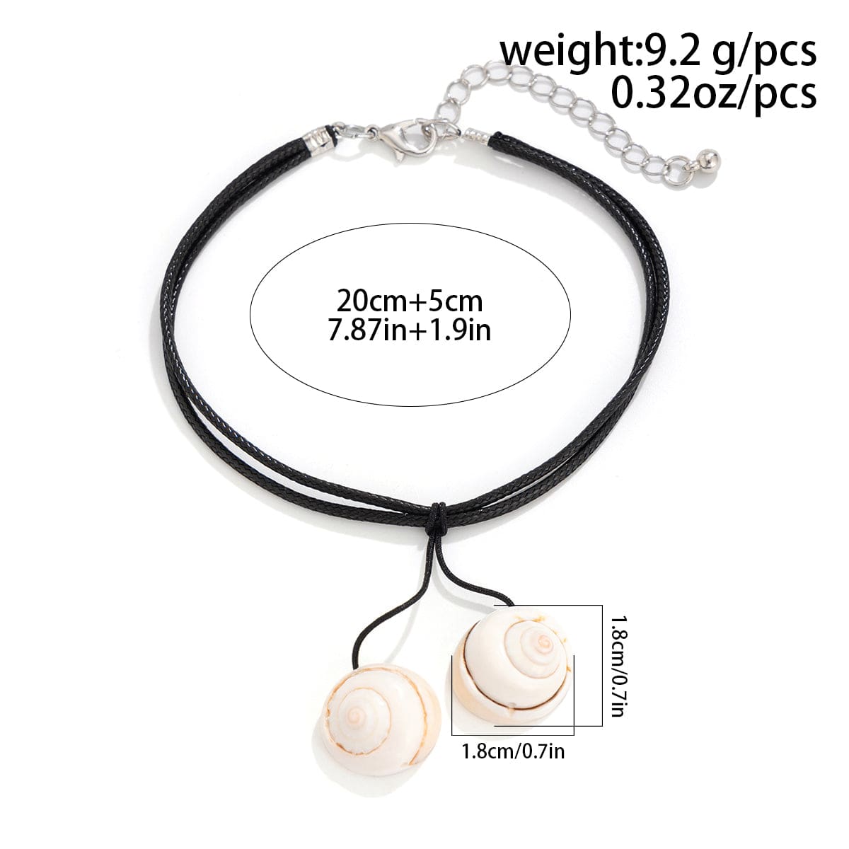 Chic Boho Shell Charm Wax Cord String Anklet - ArtGalleryZen