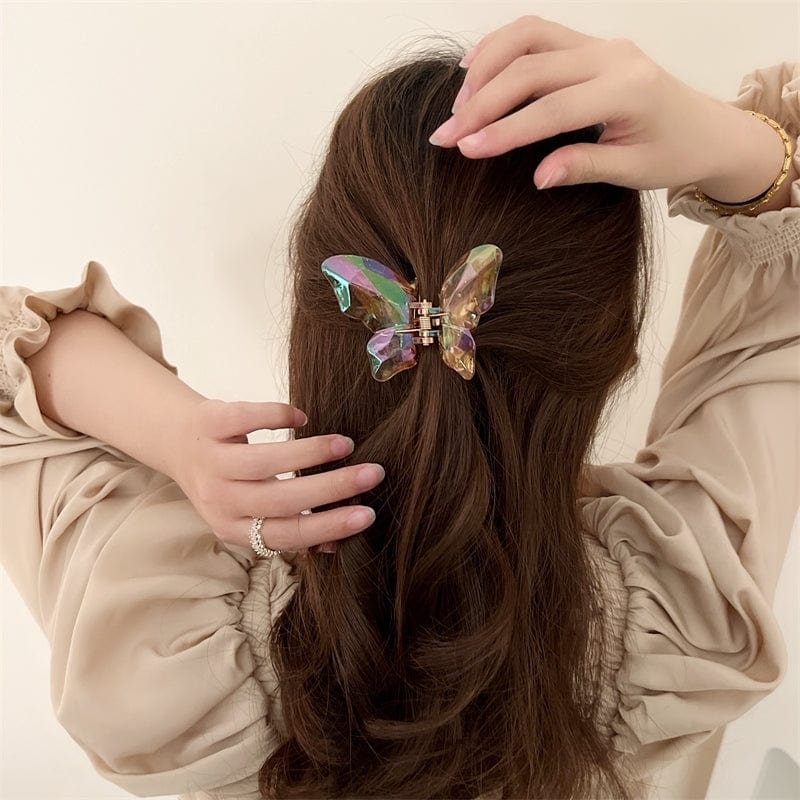 Chic Colorful Butterfly Chignon Claw Clip Hair Clip - ArtGalleryZen