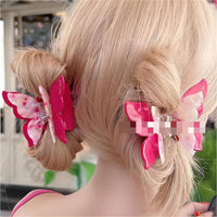 Thumbnail for Chic Colorful Duo Butterfly Chignon Claw Clip Hair Clip - ArtGalleryZen
