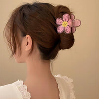 Thumbnail for Chic Colorful Hand-drawn Painting Flower Hair Claw Clip - ArtGalleryZen