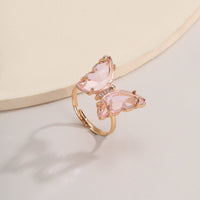 Thumbnail for Chic Colorful Zirconia Butterfly Ring - ArtGalleryZen