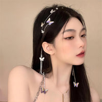 Thumbnail for Chic Crystal Butterfly Tassel Hair Band - ArtGalleryZen