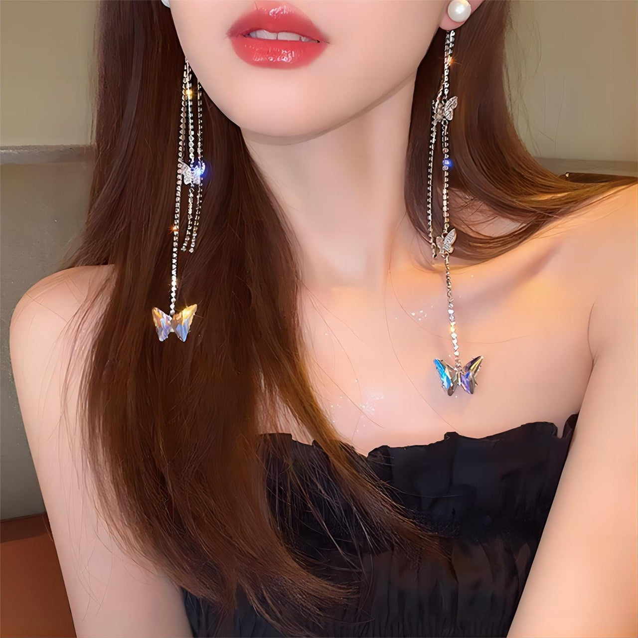 Chic Crystal Butterfly Tassel Hair Band - ArtGalleryZen